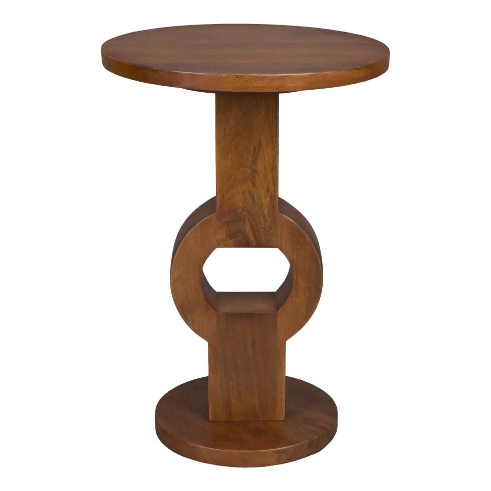 Table d'appoint en bois de manguier 36x53cm Tondo - Dutchbone