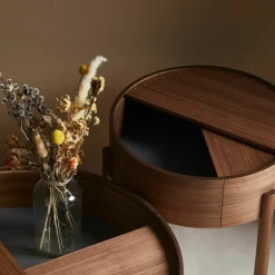 Table d'appoint en bois de noyer 42x45cm Arc - Woud
