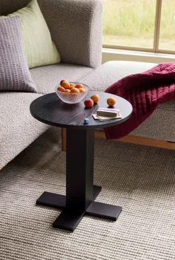 Table d'appoint en bois noir 45xh50cm Koohi - Hübsch
