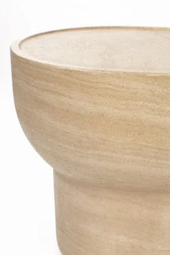 Table d'appoint en béton effet travertin sable 46cm Noble - Zuiver