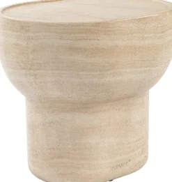 Table d'appoint en béton effet travertin sable 46cm Noble - Zuiver