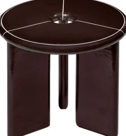 Table d'appoint en béton et fibre de verre marron 47x45cm Deya - Ferm living