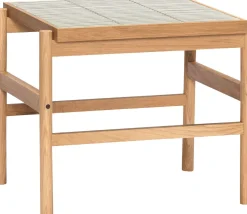 Table d'appoint en chêne et carreaux menthe Tile - Hübsch