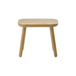 Table d'appoint en chêne et travertin 35x50x43cm Paff - Umage