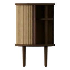 Table d'appoint en chêne foncé beige 59,3 x 38 cm Audacious - UMAGE