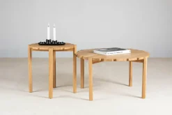 Table d'appoint en chêne naturel 50 cm Pinion - Emko