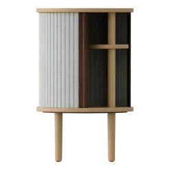 Table d'appoint en chêne naturel gris clair 59,3 x 38 cm Audacious - UMAGE