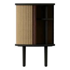 Table d'appoint en chêne noir et beige 59,3 x 38 cm Audacious - UMAGE