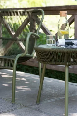 Table d'appoint en corde vert 51 x 51 cm Loop - Vincent Sheppard