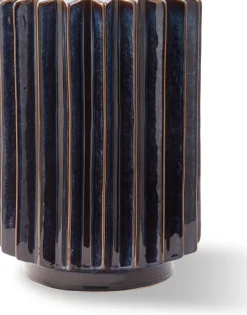 Table d'appoint en céramique bleu foncé 34x46cm Okra - Pols Potten