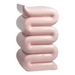 Table d'appoint en fibre de verre rose Pillar - &Klevering