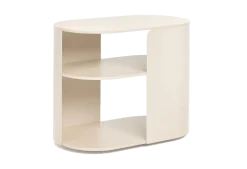 Table d'appoint en frêne beige et acier beige 63,5x36,5x52cm Plateau - Fest Amsterdam