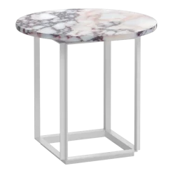 Table d'appoint en marbre blanc viola 50cm Florence - New Works