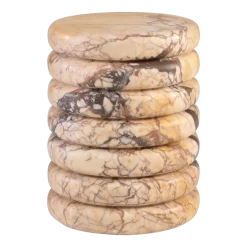 Table d'appoint en marbre brèche violet vernis satiné 36cm Bibendum - Versmissen