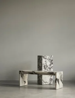 Table d'appoint en marbre calacatta viola 30 x 75 cm Plinth Pedestal - Audo