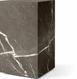 Table d'appoint en marbre gris 51 x 30 cm Plinth Tall - Audo