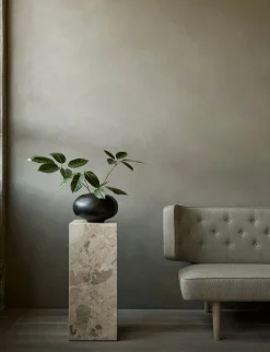 Table d'appoint en marbre kunis breccia 30 x 75 cm Plinth Pedestal - Audo