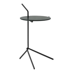 Table d'appoint en marbre verde guatemala et acier noir chaud 66 cm Halten SH9 - &tradition