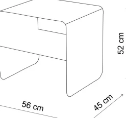 Table d'appoint en métal blanc crème 45x56x52cm Shb - Home Design
