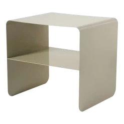 Table d'appoint en métal blanc crème 45x56x52cm Shb - Home Design