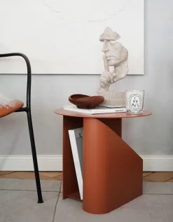Table d’appoint en métal orange brûlé 36x40cm Sentrum - Woud