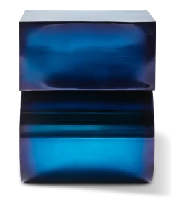 Table d'appoint en métal reyclé bleu 45cm Kombo - Pols Potten