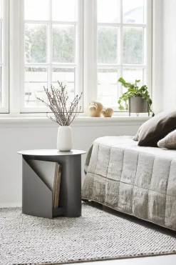 Table d'appoint en métal taupe 36x40cm Sentrum - Woud