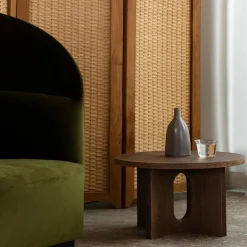 Table d'appoint en noyer 40 x 50 cm Androgyne - Audo