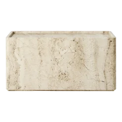 Table d'appoint en pierre travertin blanc neutre 30x80x40cm Pietra - Gubi