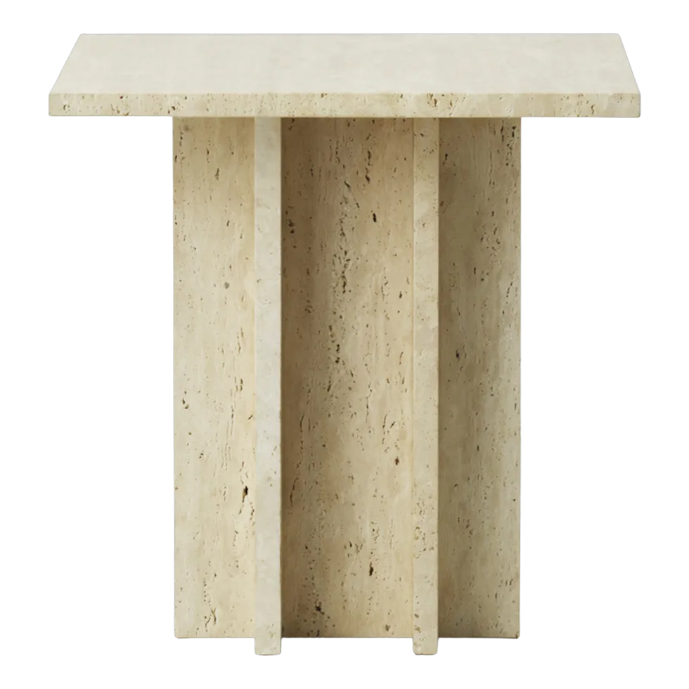 Table d'appoint en travertin 45 x 43 cm Edge - Normann Copenhagen