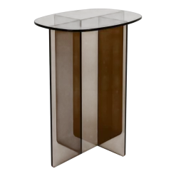 Table d'appoint en verre fumé 30x40x50cm Linea - Zuiver