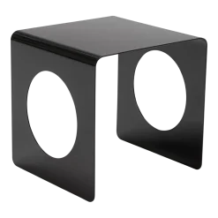 Table d'appoint géométrique en métal plié glossy black 33x33cm Geobau - Innovation Living