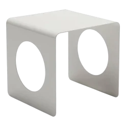 Table d'appoint géométrique en métal plié grey white 33x33cm Geobau - Innovation Living