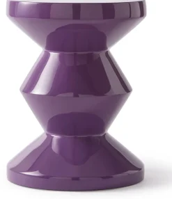Table d'appoint laqué mauve foncé 46 cm Zig zag - Pols Potten