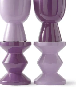 Table d'appoint laqué mauve foncé 46 cm Zig zag - Pols Potten