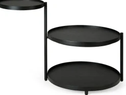 Table d'appoint modulable en bois teinté et cadre en métal noir 54cm Swivel - Ethnicraft Accessories