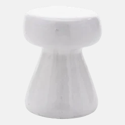 Table d'appoint ou pouf en céramique blanc InOut 44 - Gervasoni