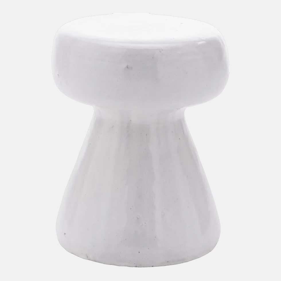 Table d'appoint ou pouf en céramique blanc InOut 44 - Gervasoni