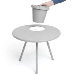 Table d'appoint pot de fleur intégré gris clair Bakkes - Fatboy