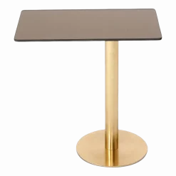Table d'appoint rectangle en fer plaqué laiton et en verre cuivré Flash - Tom Dixon