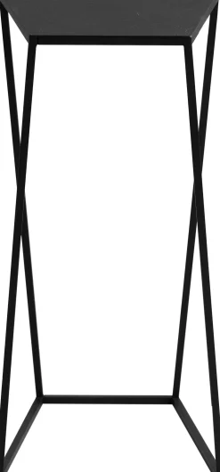 Table d'appoint rectangulaire en métal noir Zak - Custom Form
