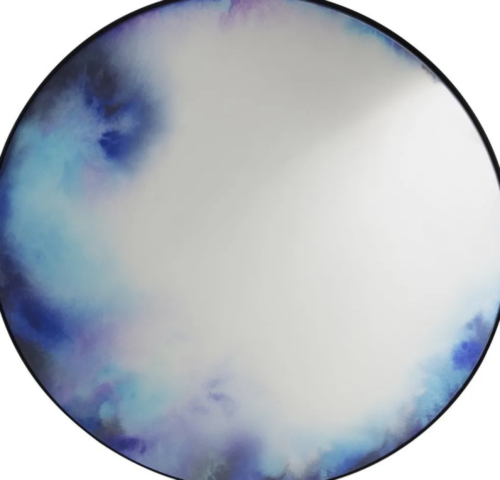 Table d'appoint ronde aquarelle bleu et violet 40 Francis - Petite Friture