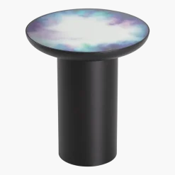 Table d'appoint ronde aquarelle bleu et violet 40 Francis - Petite Friture