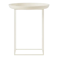 Table d'appoint ronde en acier blanc antique 45 cm Duke - NORR11