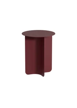 Table d'appoint ronde en acier bordeaux 40x50cm Yaro - Metallbude