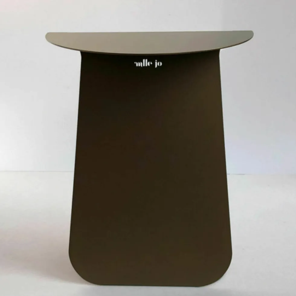 Table d'appoint ronde en acier noir mat Youmy - Mlle Jo