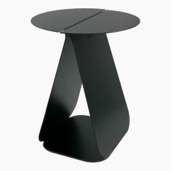 Table d'appoint ronde en acier noir mat Youmy - Mlle Jo