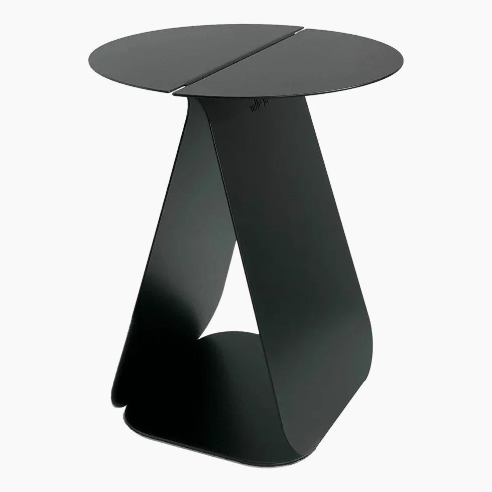 Table d'appoint ronde en acier noir mat Youmy - Mlle Jo