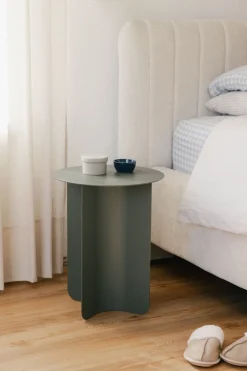Table d'appoint ronde en acier vert 40x50cm Yaro - Metallbude