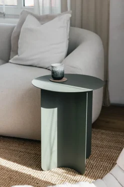 Table d'appoint ronde en acier vert 40x50cm Yaro - Metallbude